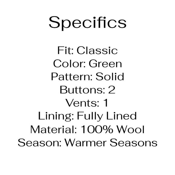 Brooks Brothers 40S 32x27 Green Solid 2-Button Suit R234 - Picture 5 of 15